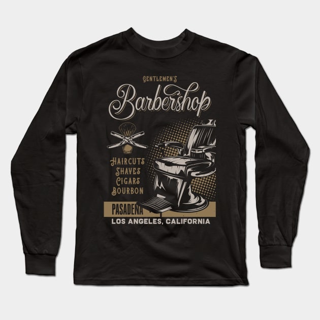 The Barbershop Long Sleeve T-Shirt by SM Shirts